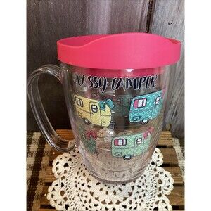 Tervis 16 0z. Plastic Mug Retro "Classy Camper" Simply Southern Collection Pink